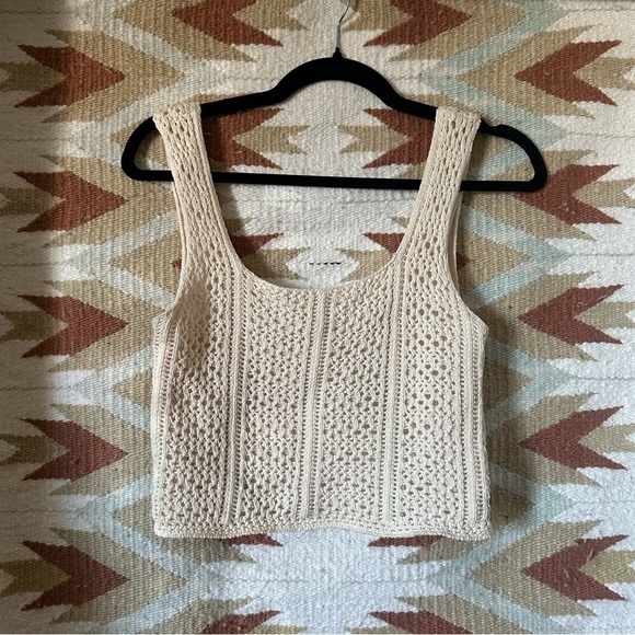 Rip Curl Tops - Rip Curl Cream Crochet Tank Top